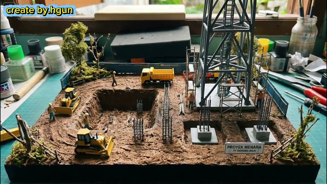 “Miniatur Proyek Menara yang Super Detail 😱 | Terlihat Seperti Proyek Asli! 