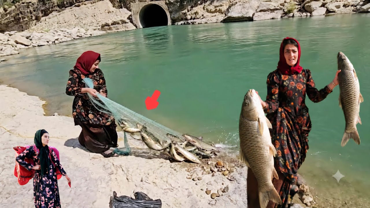 Fishing; Zolfa, a member of a nomadic tribe; Zolfa's attempt to separate from her husband, Ramin.🐟⛰️