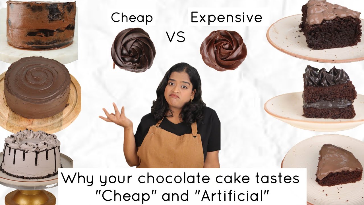 Cheap vs Expensive Chocolate Cake why your cake tastes ARTIFICIAL and CHEAP Chocolate Ganache Recipe