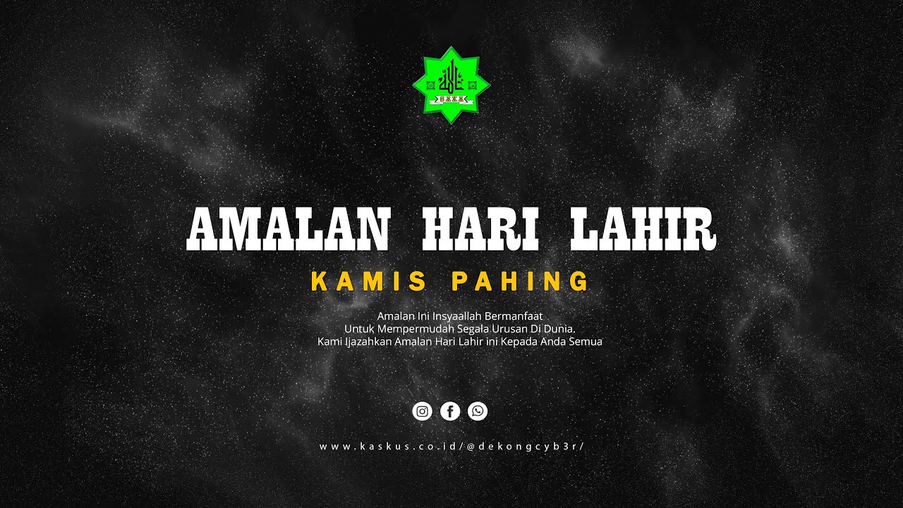 Kamis Pahing - Amalan Hari Lahir