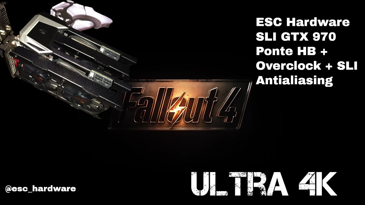 2 Way SLI GTX 970 Fallout 4 Ultra 4K 16X SLI Antialiasing + 4X SLI Transparency Supersample