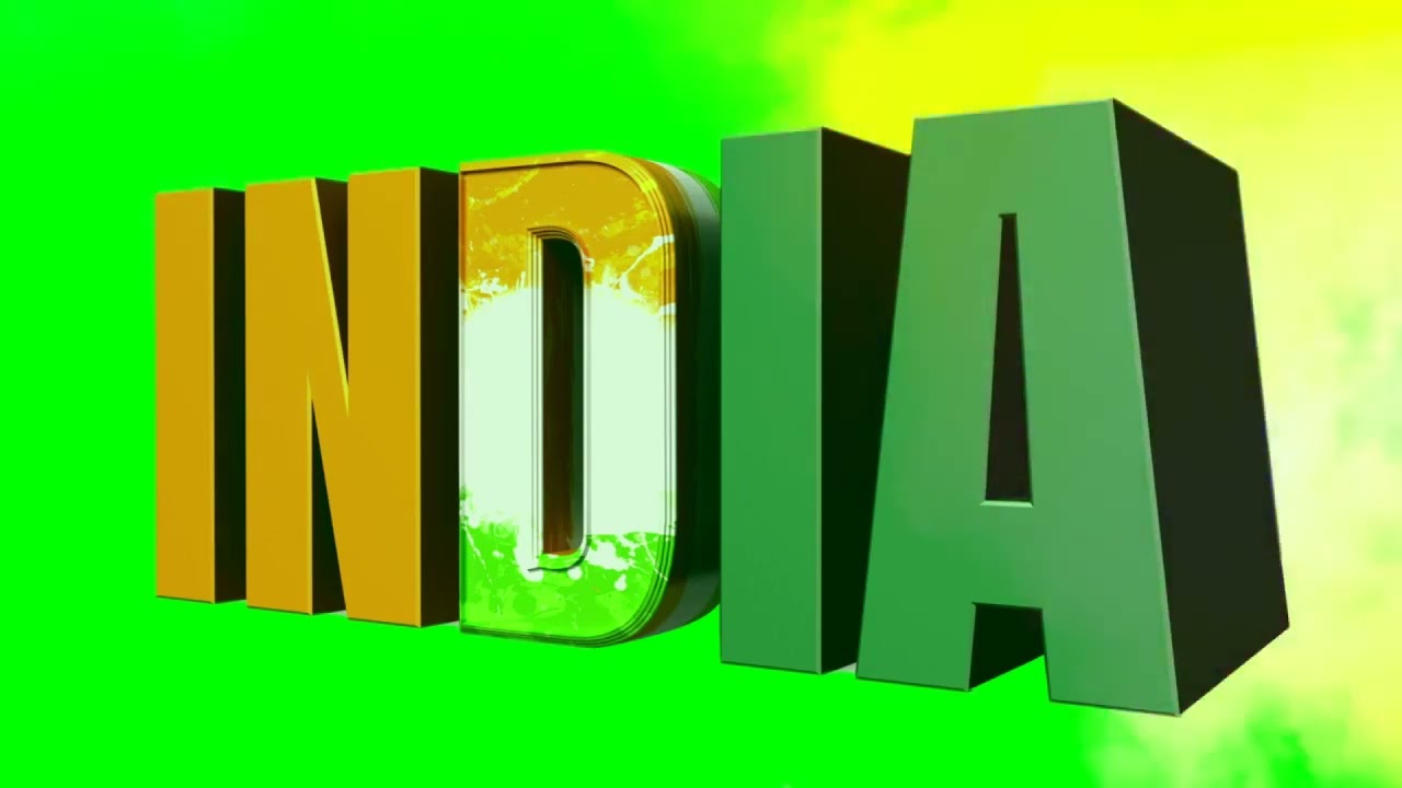 Independence Day India Font Animation Template Green Screen...