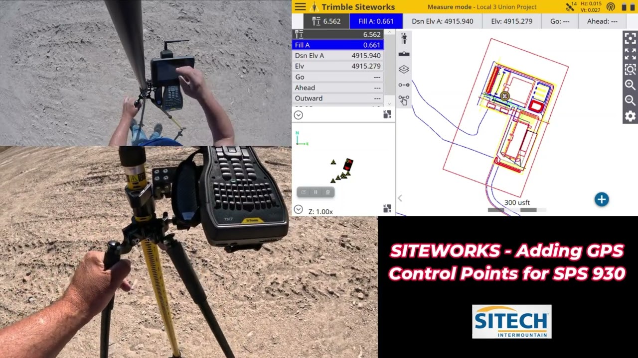 Siteworks Setting GPS Control points for SPS930 setup
