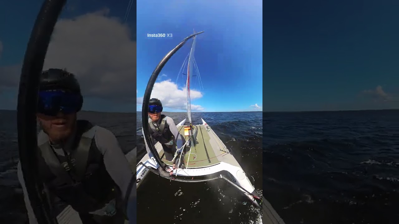 Foiling a class catamaran..a unique on board look at training 👌 