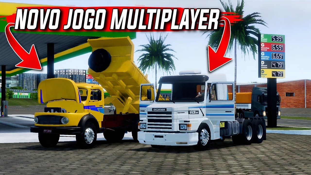 NOVO JOGO MULTIPLAYER DE CAMINHÕES BRASILEIROS COM ANIMAÇÕES E MUITO MAIS! Brasil Transport Online