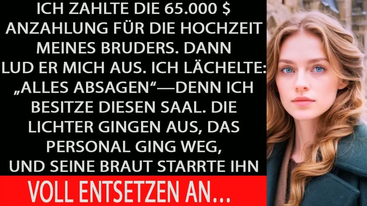 Ich zahlte 65 000 für die hochzeit meines bruders, doch er lud mich aus – also schloss ich alles