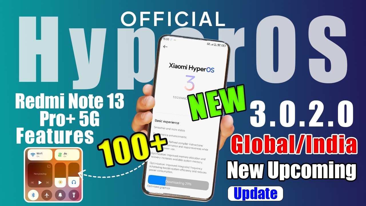 Redmi Note 13 Pro+ 5G HyperOS 3.3 Android 16 New 100+ Update in India 🎉 Big Update with New Features