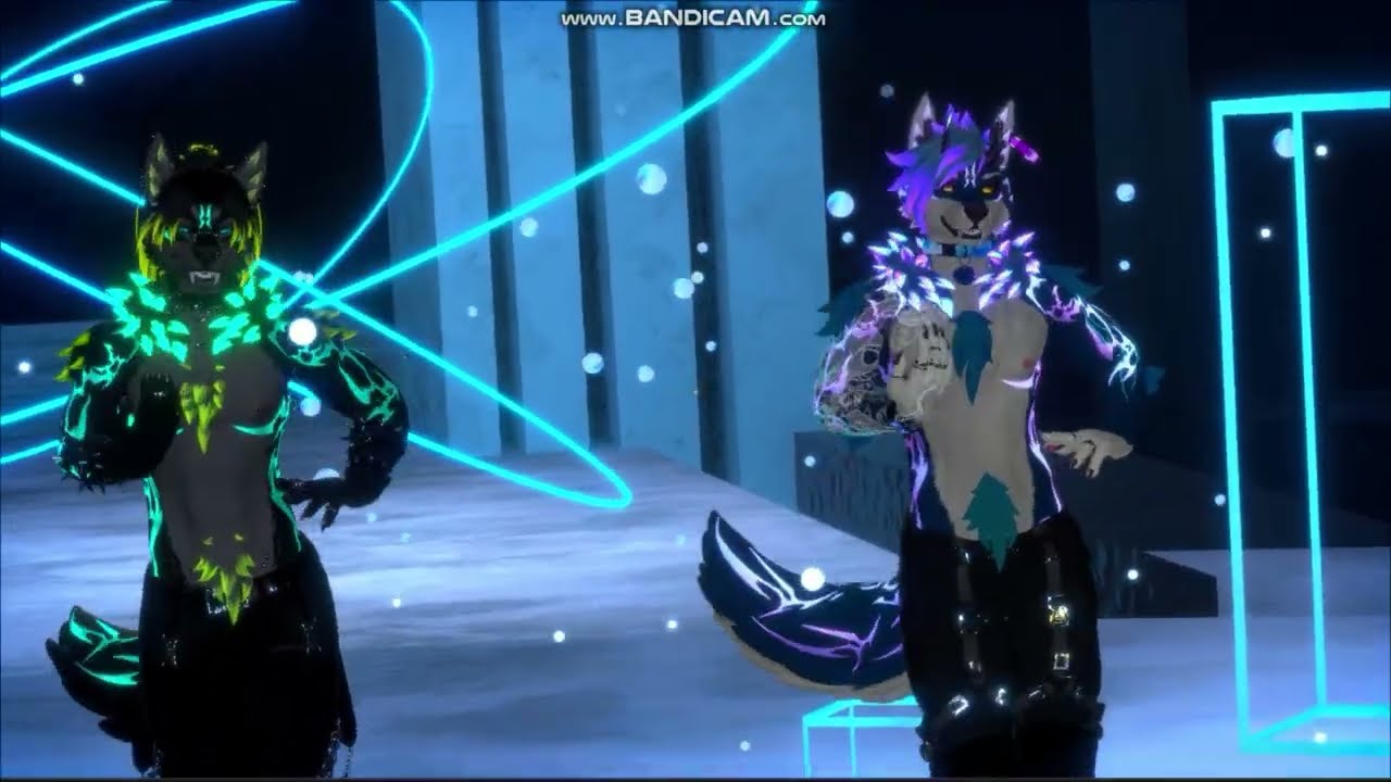 Furry VR chat MMD Perfect Night By LE SSERAFIM With Friend
