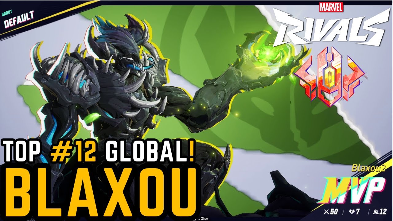 50 ELIMS! BLAXOU TOP 0.01% GROOT MVP Gameplay | Marvel Rivals Season 3