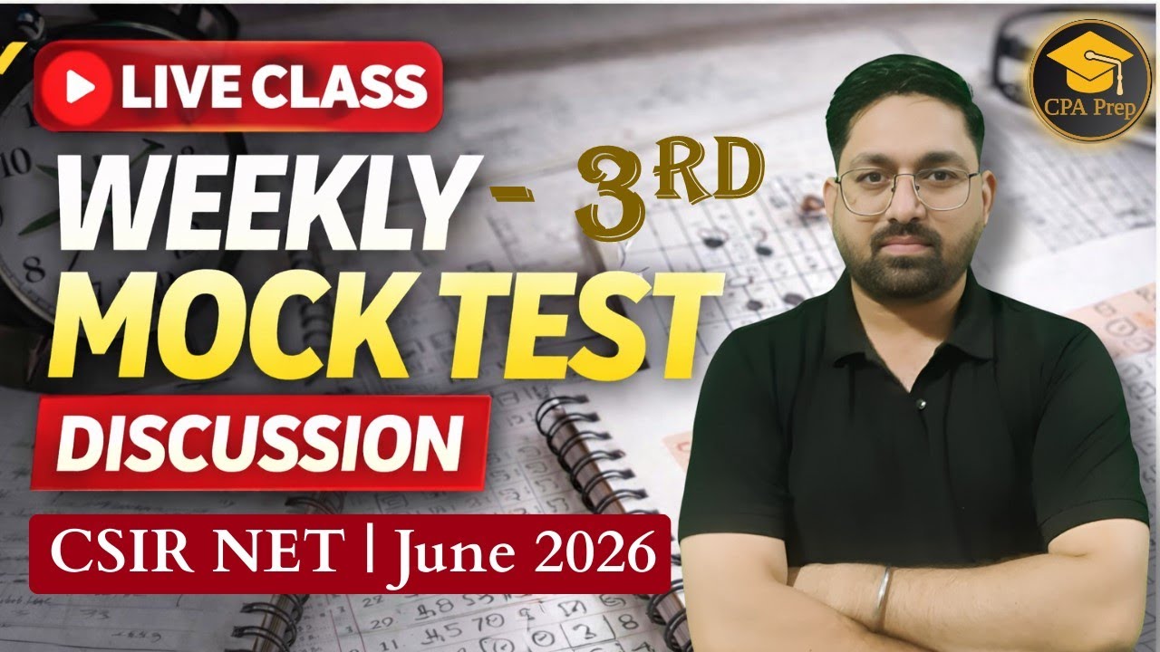 Weekly Mock Test Discussion |CSIR NET LIFE SCIENCE June 2026| #drajitrai