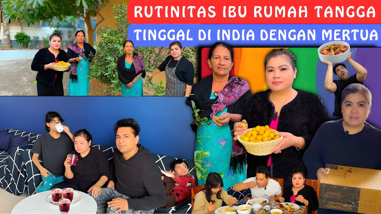 Rutinitas Ibu Rumah Tangga Di India Dengan Mertua‼️Keluarga India Indonesia‼️