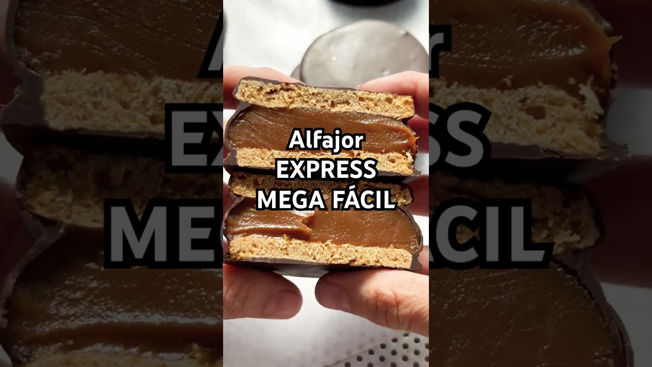 Receta alfajor EXPRESS, s&uacute;per facil de hacer.  #receta #chocolate #dulcedeleche #alfajores #express