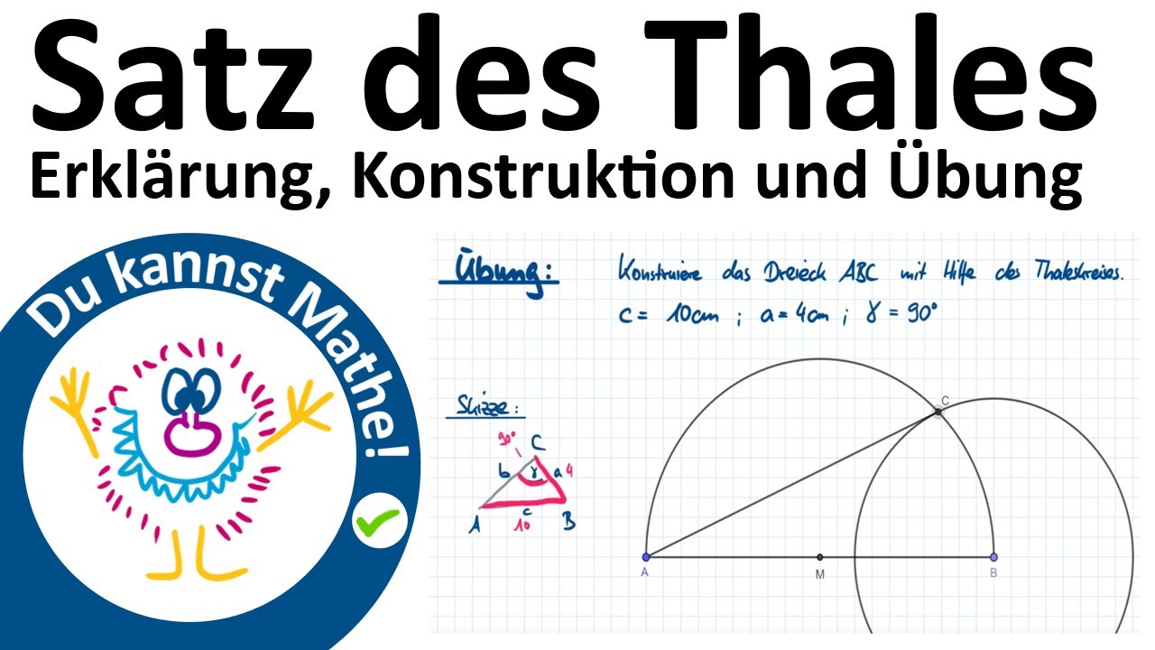 Der Satz des Thales, Erklärung und Konstruktion