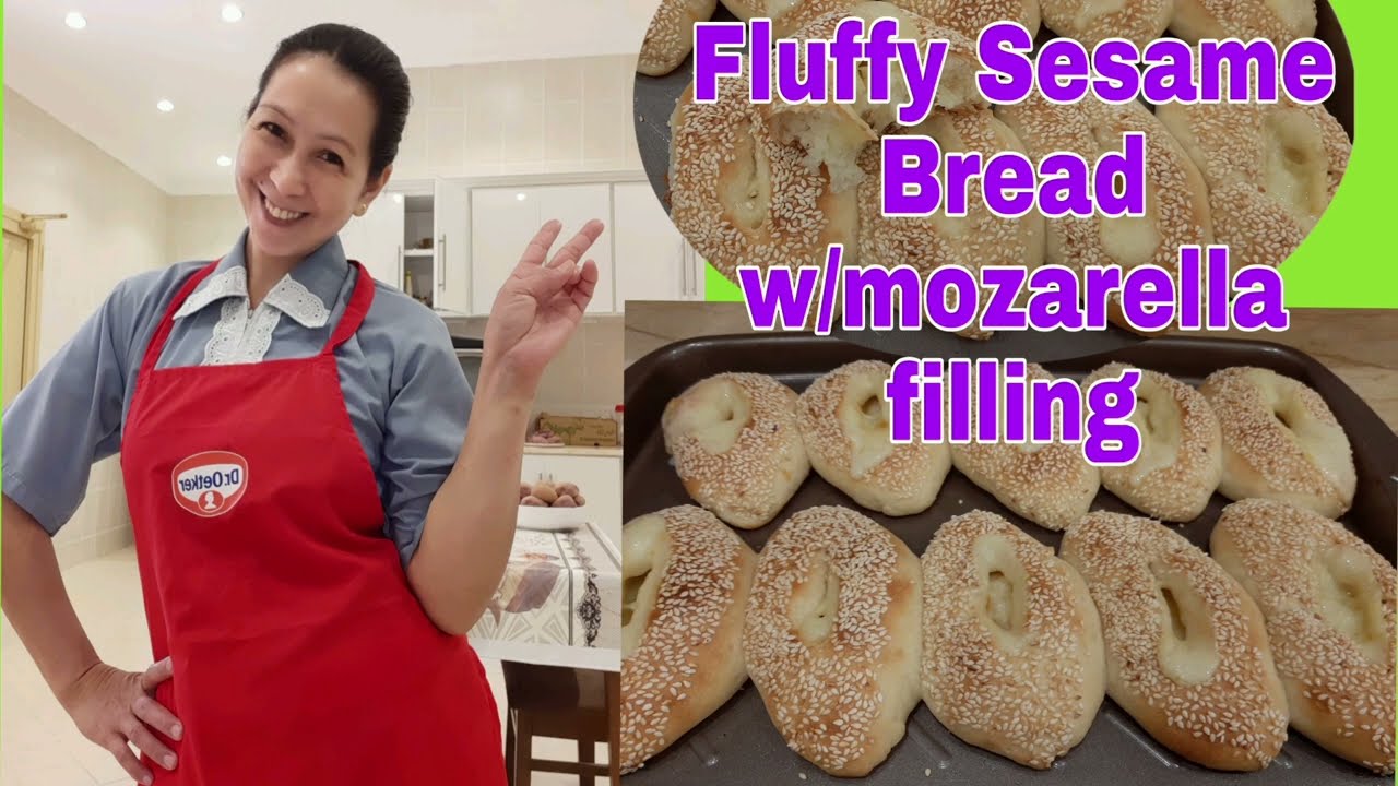 Fluffy|Sesame Bread w/mozarella filling💥💥