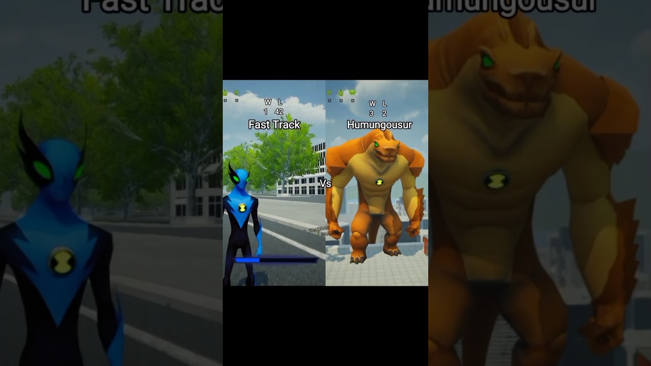 Fast Track Vs Humungousour Long Jump🏁 #ben10 #ben10game #galvan