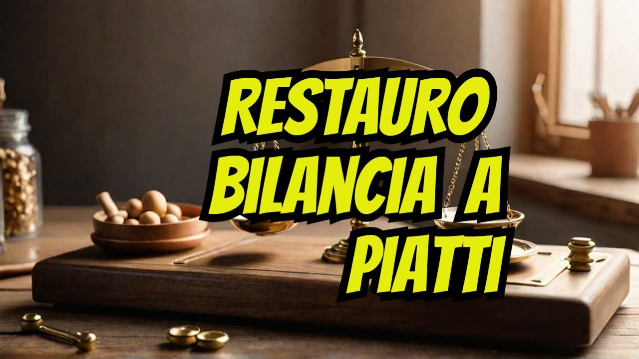 Restauro Bilancia in Legno con Pesi e Piatti in Ottone | Restore & More