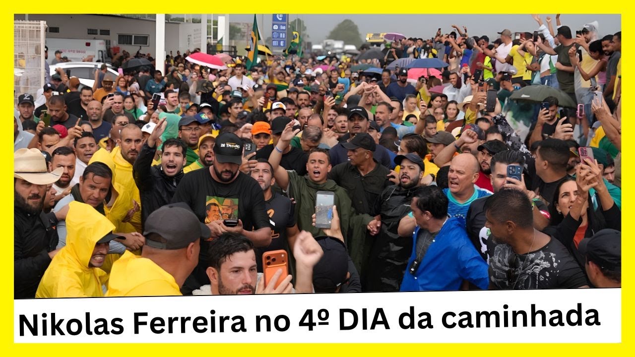Nikolas Ferreira no 4º DIA da caminhada para Brasília. #CaminhadaNikolas #politica #nikolasferreira