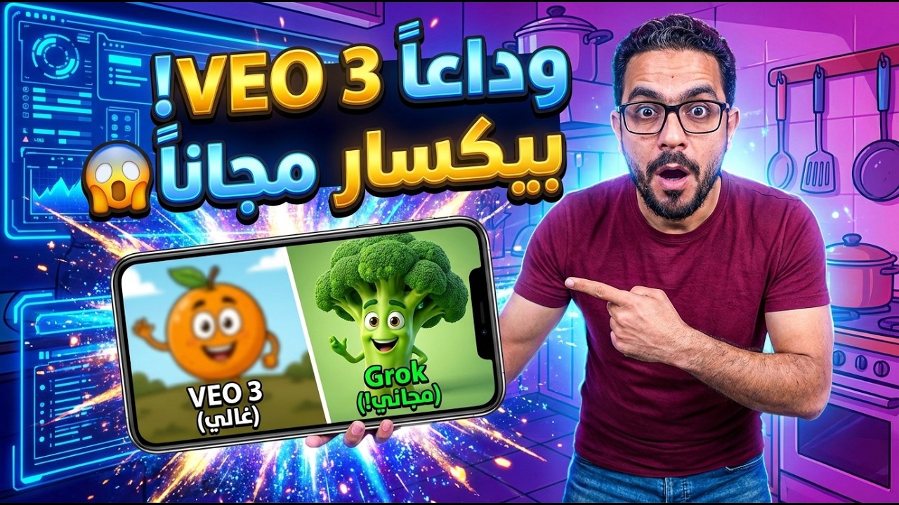 وداعاً VEO 3 و Luma! بيكسار بقى مجاني 🤯 (إزاي تعمل خضروات بتتكلم)