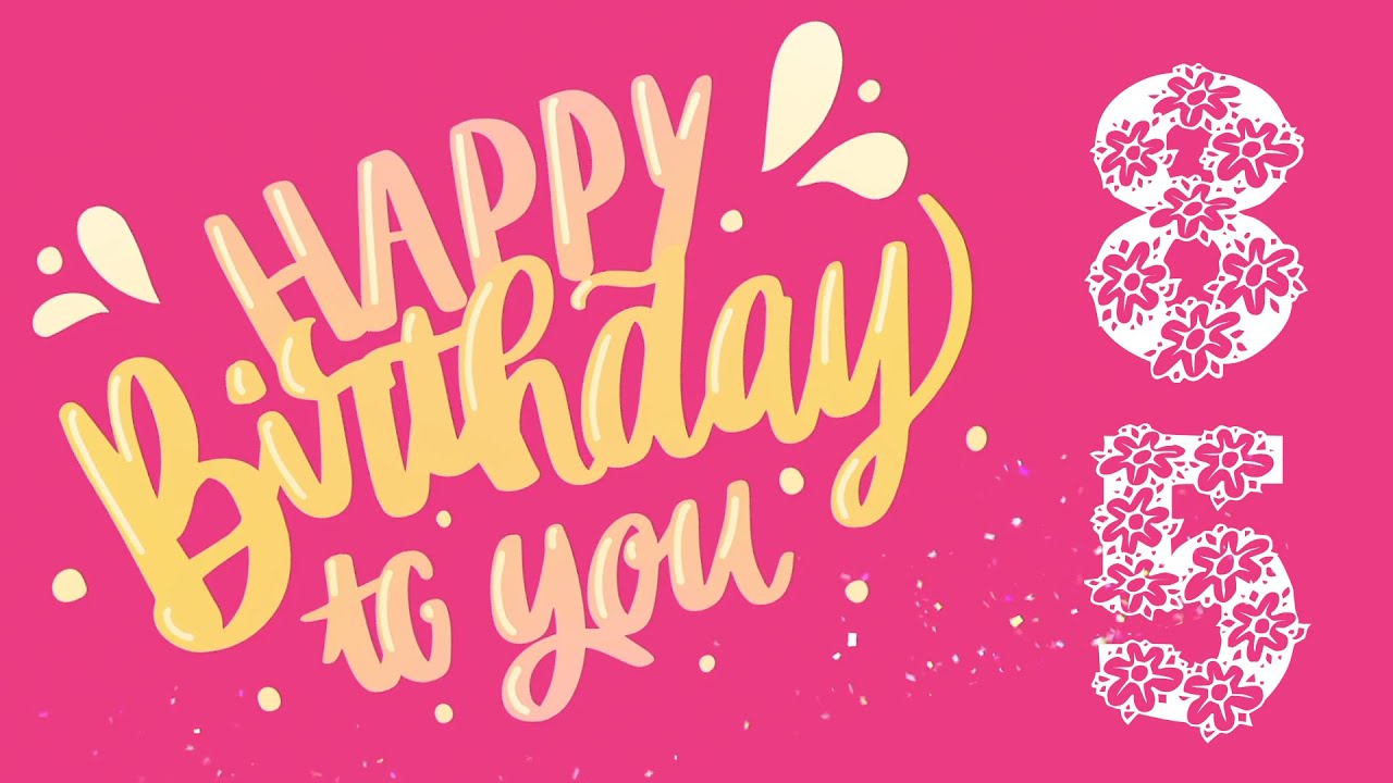 🍰🥂🎁 Birthday Card 🍰🥂🎁 85th Birthday 🍰🥂🎁 with 🎷🎺🎸🎻 Happy Birthday Melody 🎻🎸🎺🎷