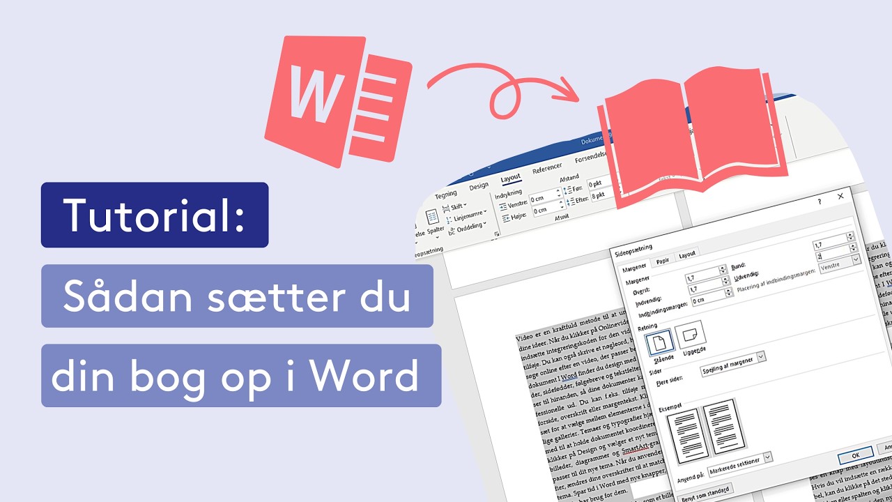 Sådan opsætter du din bog i Microsoft Word