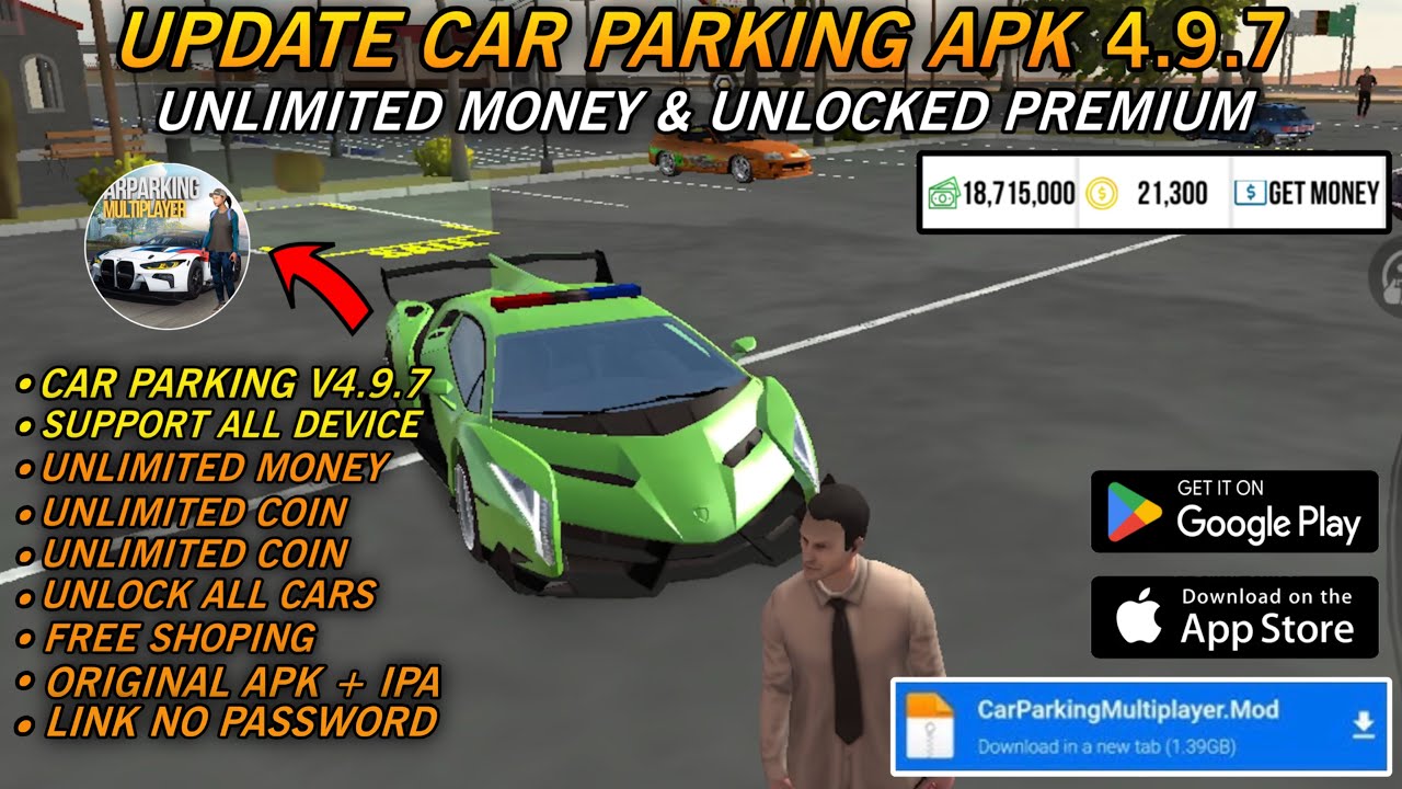 Car Parking Multiplayer Mod APK -CAR PARKING v4.9.7 MOD APK DOWNLOAD Unlimited Money |Android & IOS🔥