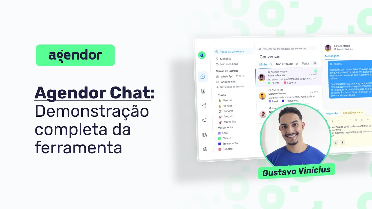 ⚡ Agendor Chat: Demonstração COMPLETA (2025) | Como usar seu WhatsApp para vendas consultivas