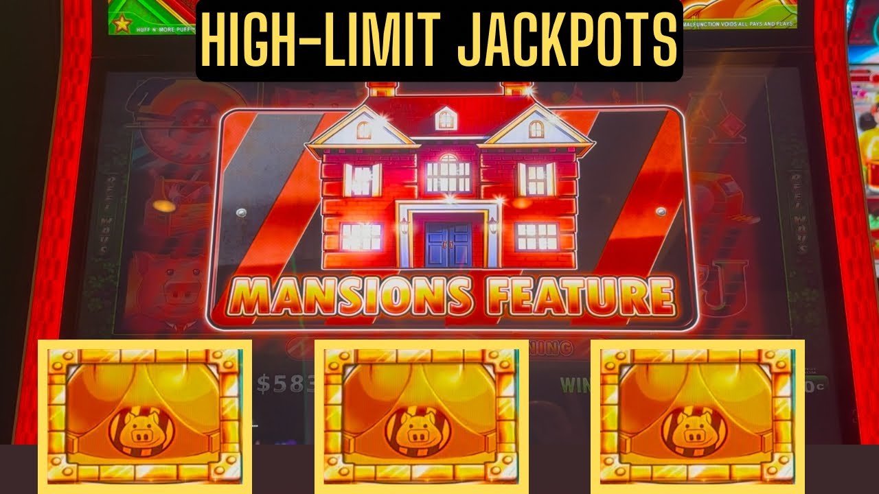 FINALLY 🤯 High-Limit MANSIONS FEATURE 🏠On Huff N More Puff
