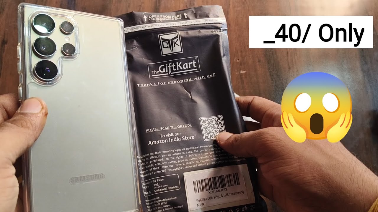 Samsung Galaxy s24 Ultra Crystal Clear Back Cover Unboxing. Best Back Cover For S24 Ultra 😍😍