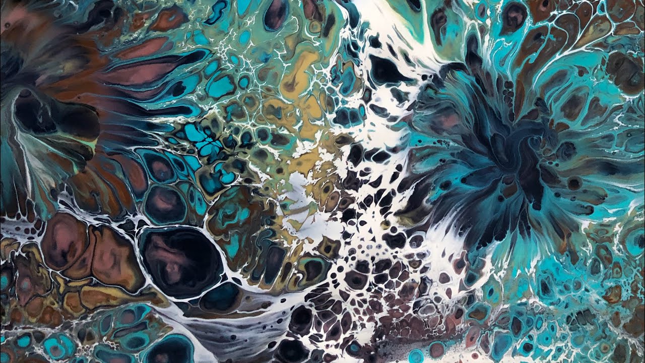 Awesome acrylic pouring: a classy on trend artwork, easy to follow instructions