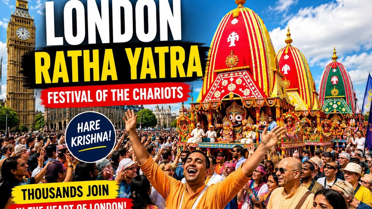 London Ratha Yatra 2026 Today | Massive Hare Krishna Jagannath Festival in the Streets of London 