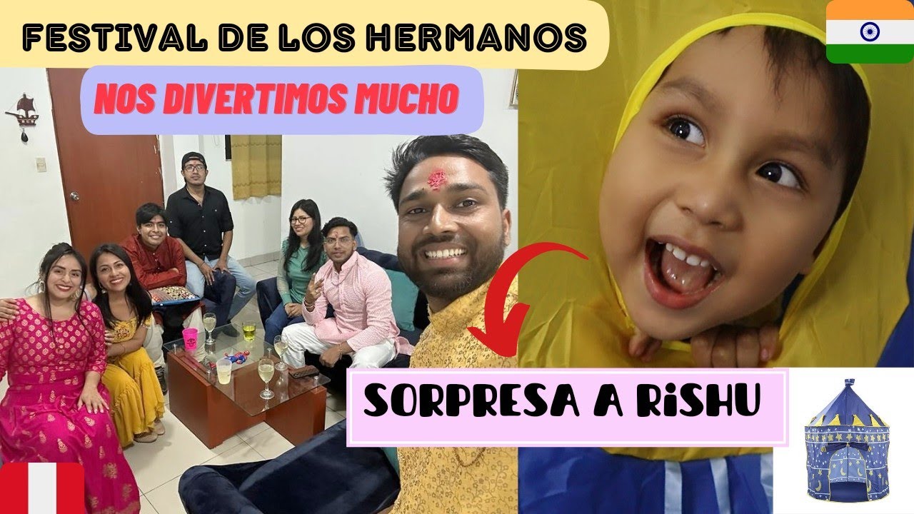 PERUANOS CELEBRAN FESTIVAL HINDU😂~ Sorprendimos a nuestro Hijo ❤️