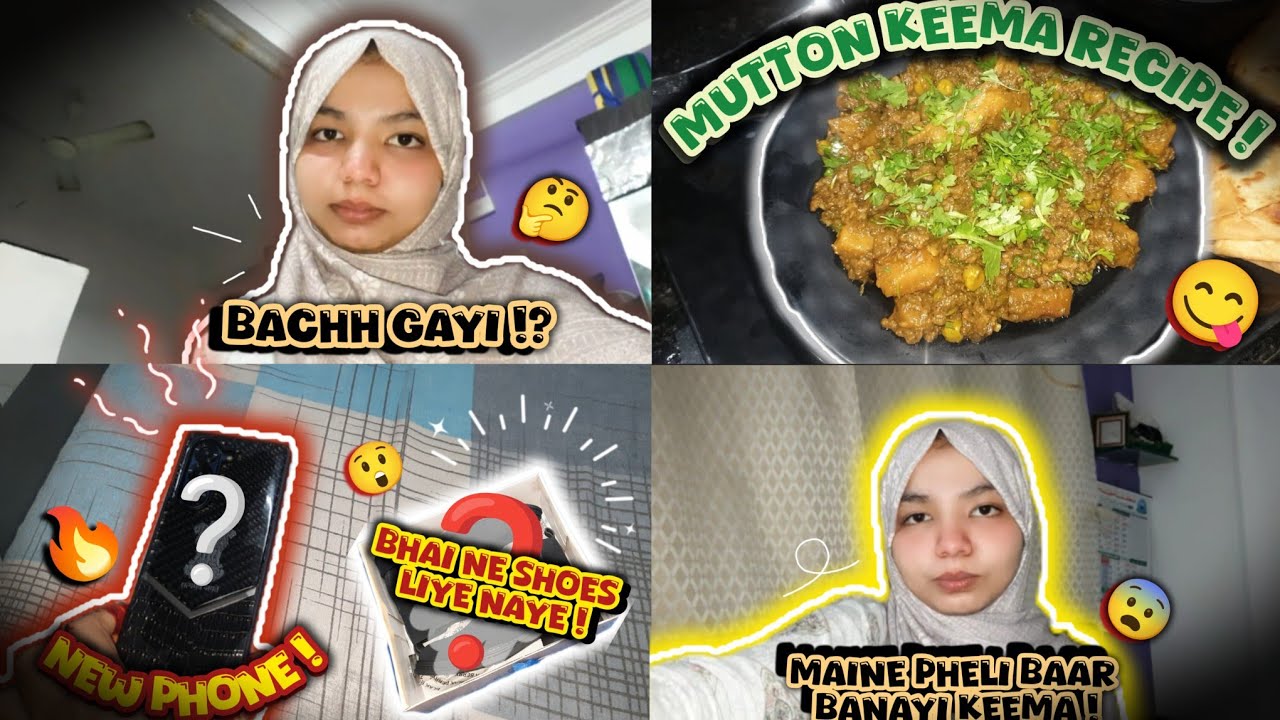 Easy Mutton Keema Recipe🤤 |Papa ne liye naya phone 📱|Fatima Khan|