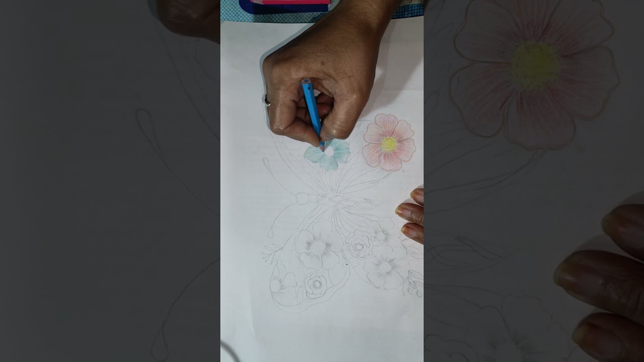 Butterfly 🦋 drowning with flowers 🌺🌹