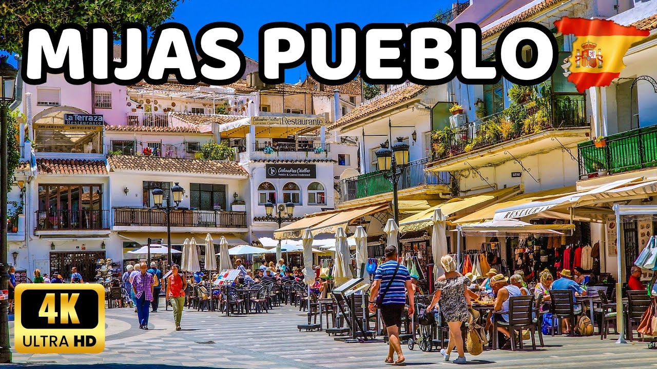 🇪🇦[4K] MIJAS Pueblo - One of Spain's Most Beautiful White Villages from Andalucía | Málaga