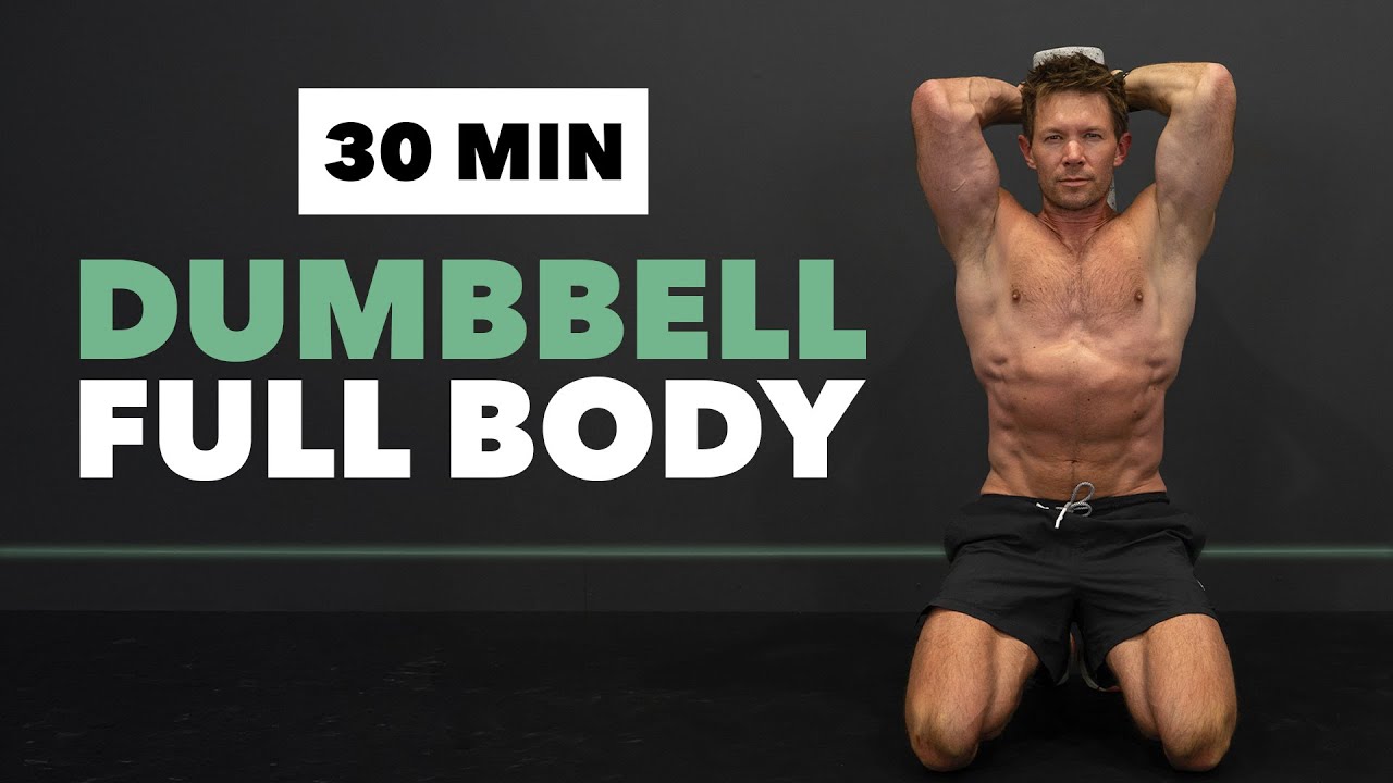 30 Minute Full Body Dumbbell Workout NO REPEAT + NO JUMPING