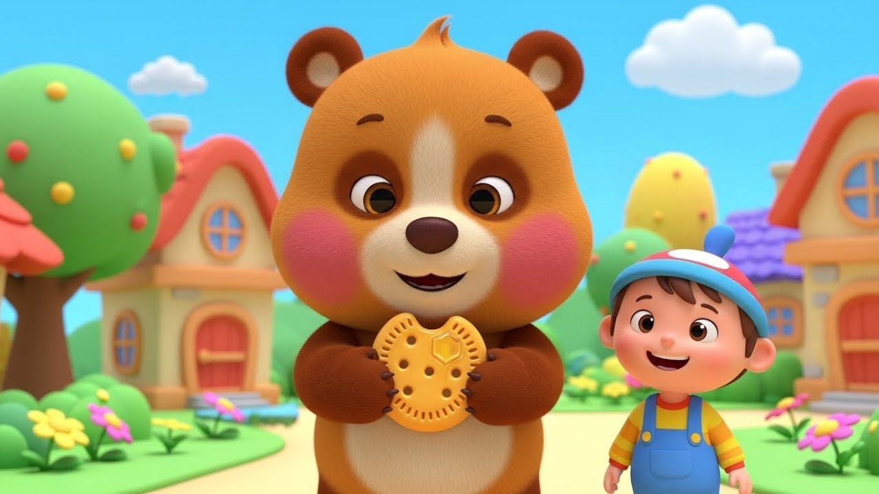 Un Osezno Compartió su Galleta de Miel | Canción Infantil Divertida | Rimas para Bebés