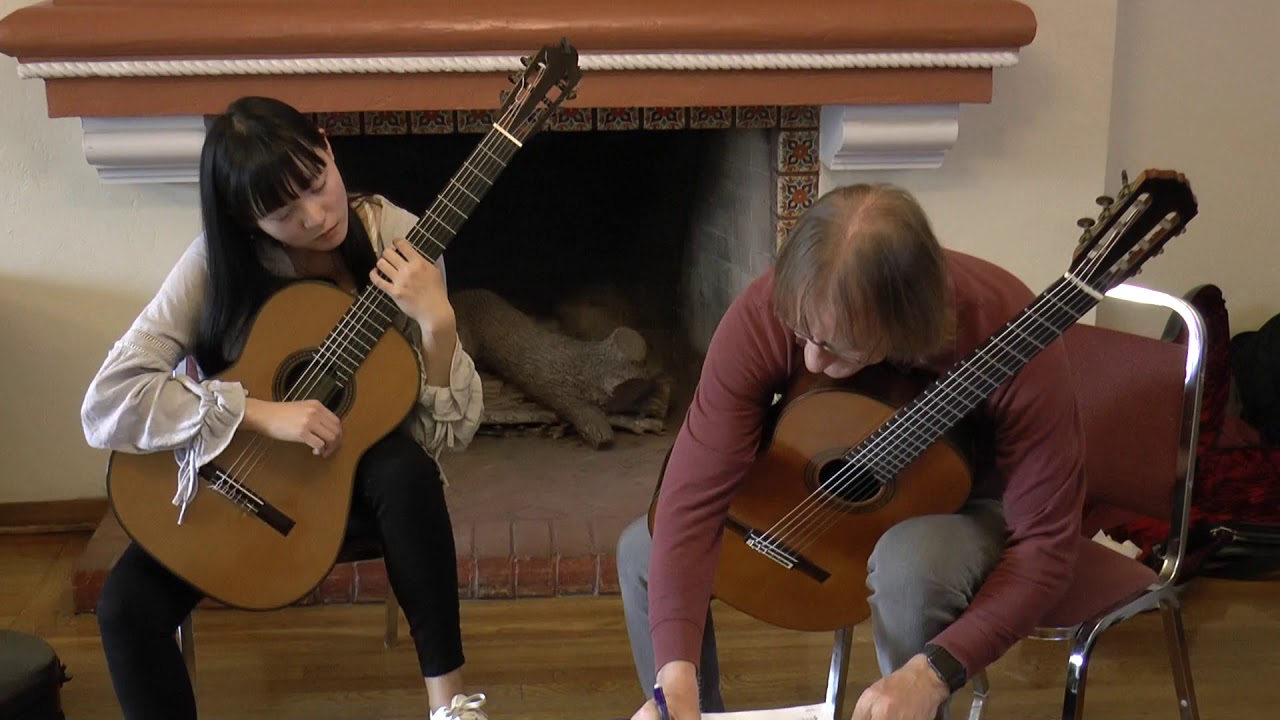 Masterclass from David Russell, BWV 1006, Partita for Violin, No  3, played by Yihui Wang