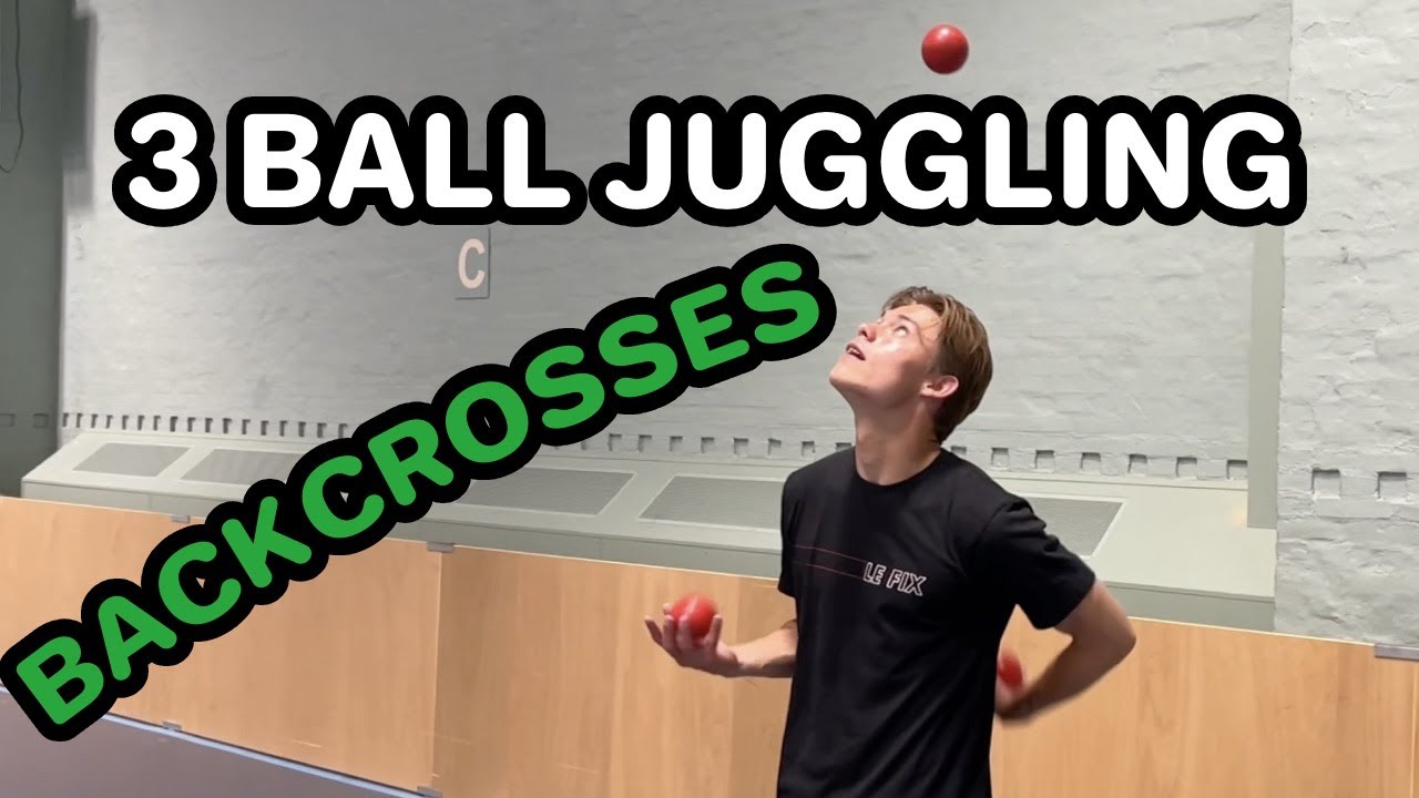 3 ball backcrosses in slow motion | JUGGLING