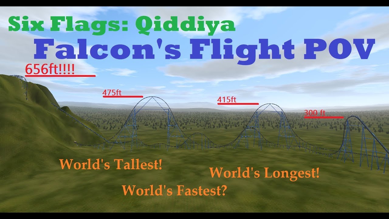 Falcon's Flight FULL POV - World's Tallest and Longest Coaster - Six Flags Saudi Arabia
