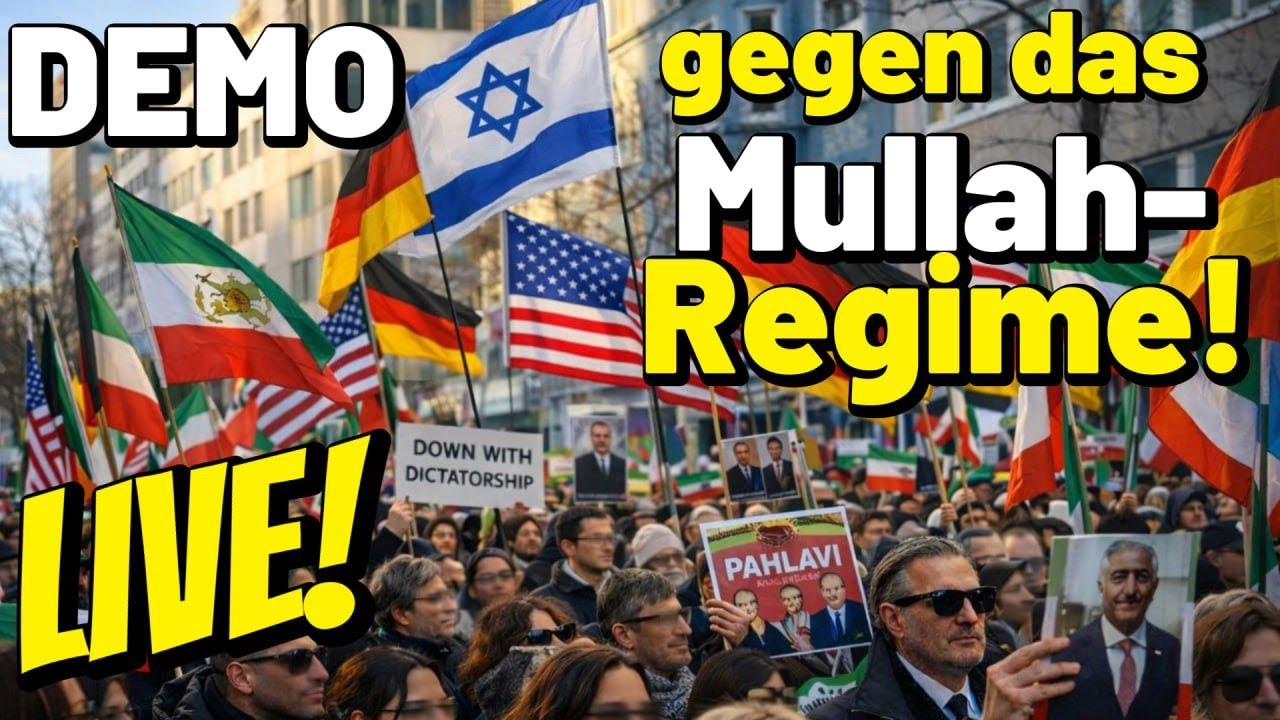 LIVE ❗️ DEMO gegen das Mullah Regime im Iran I Militärschlag USA & Israel I Düsseldorf Reza Pahlavi
