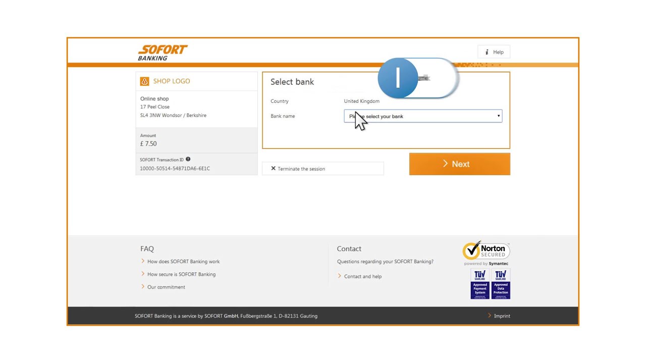 SOFORT Banking: Direct payment via online banking