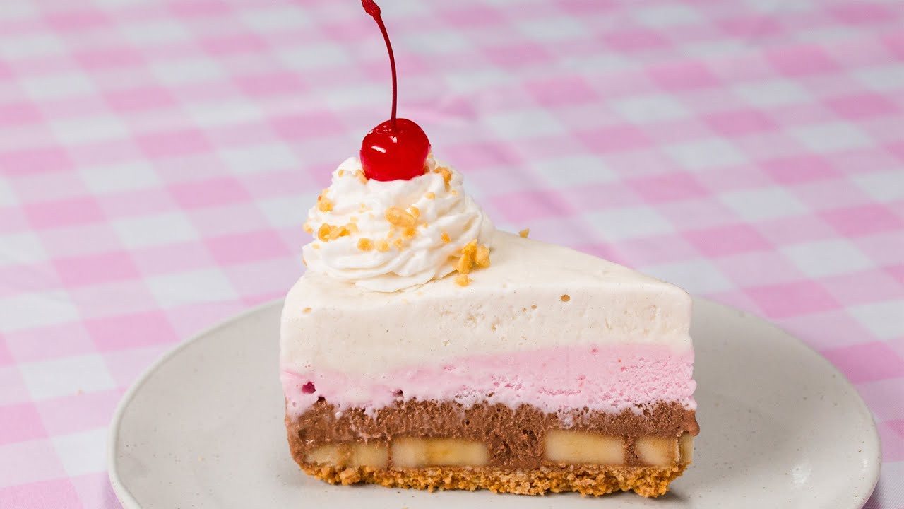 Banana Split Ice Cream Pie