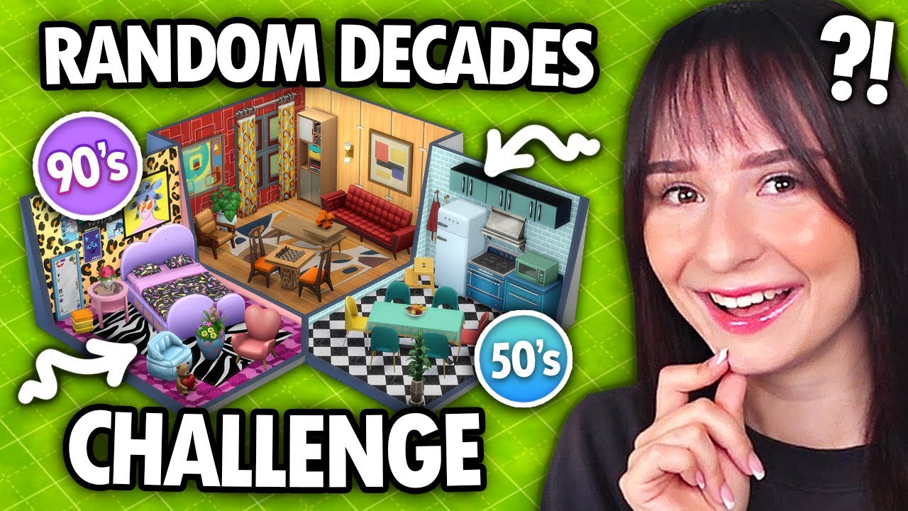 Every room is a RANDOM DECADE build challenge in The Sims 4