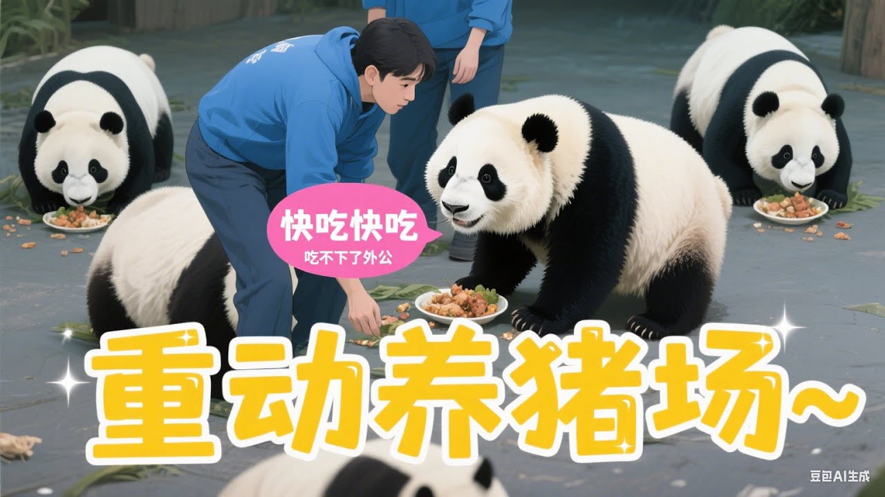 【可愛熊貓】蟲洞肯定有秘製豬飼料，熊貓一個個養的豬裡豬氣的 #熊猫 #panda #大熊猫 #搞笑 #科普