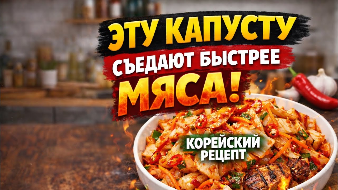 🔥 Эту капусту съедают быстрее мяса! Корейский рецепт