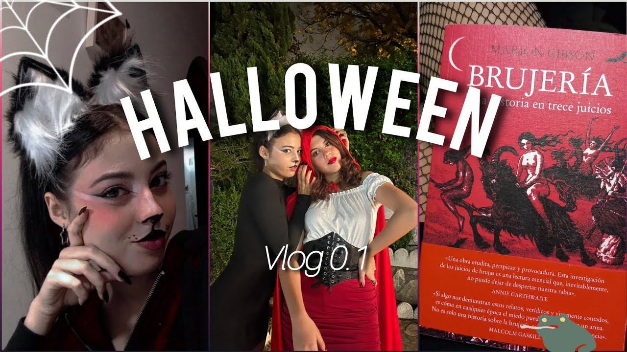 ~HALLOWEEN~ 🎬 vlog 0.1  |  grwm + unos días conmigo + fiesta de disfraces 🐺✨️