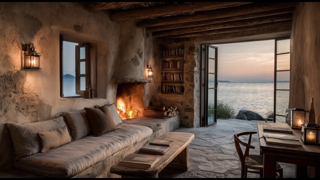 Tuscan Coastal Villa at Sunset | Relaxing Lo-Fi for Reading, Work & Calm Focus 🌅