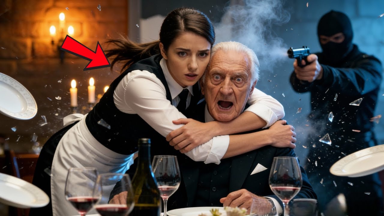 “Keep Still”—Hearing the Trigger Click, the Waitress Throws Herself Over the Boss