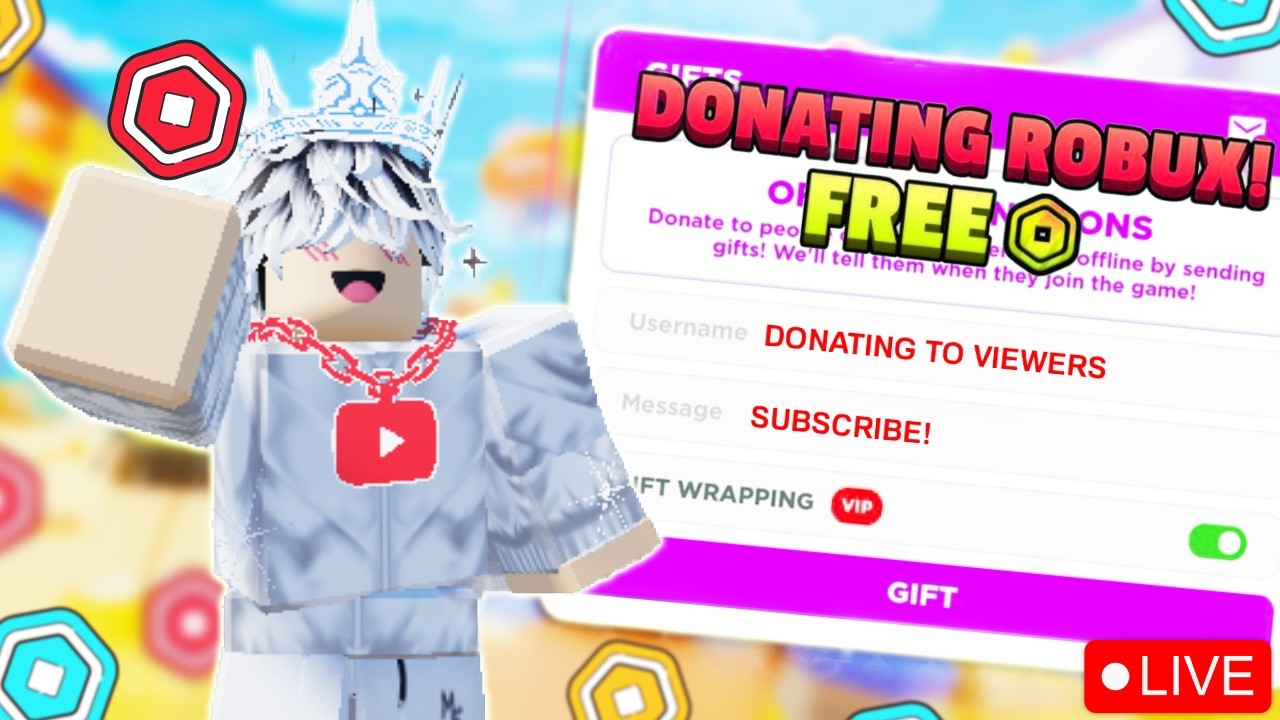 🔴LIVE PLS DONATE || Giving Robux To viewers || TTS ON 🎁