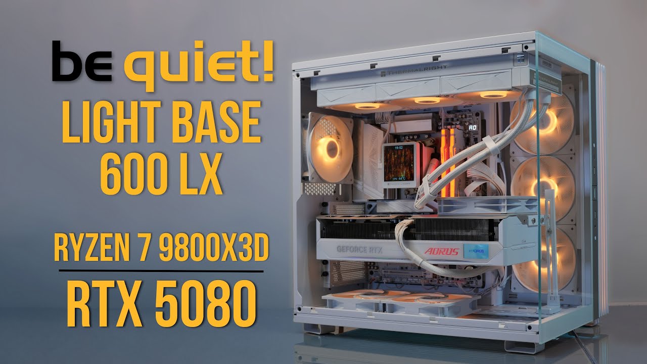 Be Quiet! Light Base 600 LX White 4K ATX Gaming Build | Ryzen 7 9800X3D | RTX 5080